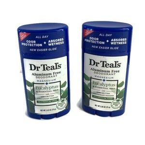 Dr Teal's Aluminum Free Deodorant Magnesium Eucalyptus Essential Oils